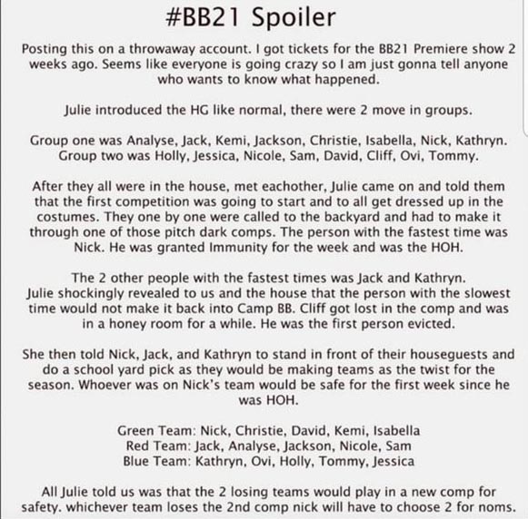 #BB21 Spoiler